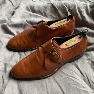 Cole Haan Monk Strap Brown Dress Shoes Size 10 M